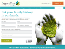 Tablet Screenshot of legacytree.com